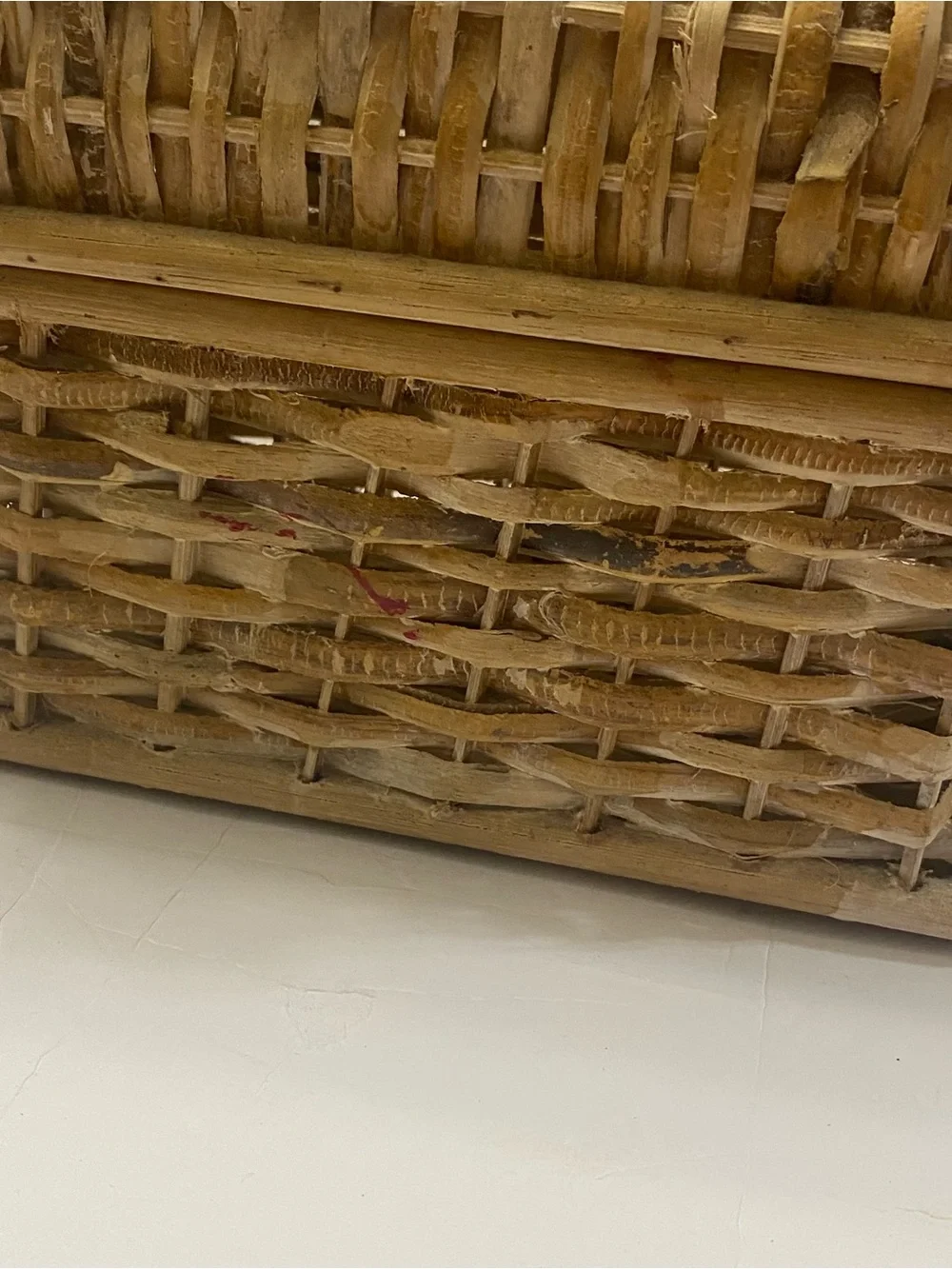 Natural Woven Rattan Storage Basket - Tan chest hand made hinges collection